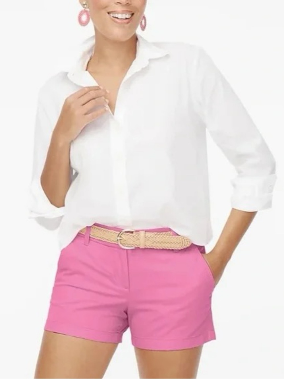 ❗️J. Crew Pink Classic 3.5” Chino Shorts NWT $50